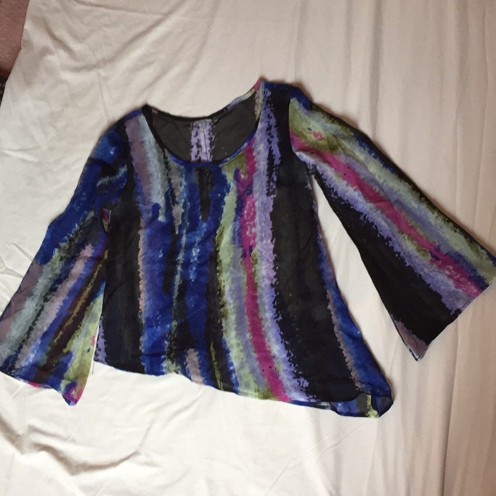 Sheer A-cut blouse/tunic